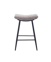 Simplie Fun Modern Armless Fabric Bar Stools Set Of 2