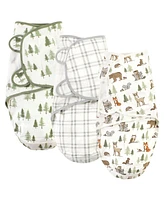 Hudson Baby Baby Boys Cotton Swaddle Wrap, Forest Animals, 0-3 Months