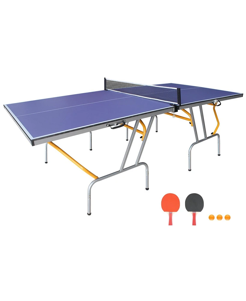 Streamdale Furniture Compact Foldable Ping-Pong Table Set Table, Paddles, Net, Balls