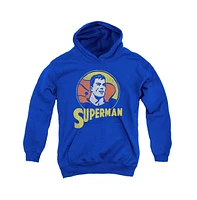 Dc Comics Boys Youth Super Circle Pull Over Hoodie / Hooded Sweatshirt