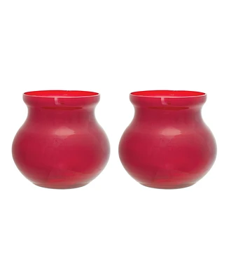 Slickblue Red Glass Vase Set Vibrant Home Decor Accent