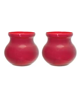 Slickblue Red Glass Vase Set Vibrant Home Decor Accent