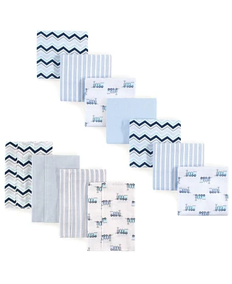 Luvable Friends Infant Boy Cotton Flannel Burp Cloths and Receiving