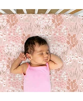 The Peanutshell Whimsical Floral Microfiber 4 Pack Crib Sheets