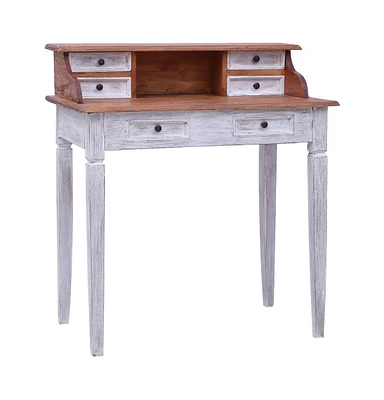 vidaXL Writing Desk with Drawers 35.4"x19.7"x39.8" Solid Reclaimed Wood