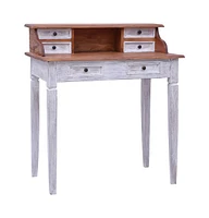 vidaXL Writing Desk with Drawers 35.4"x19.7"x39.8" Solid Reclaimed Wood