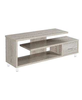 Convenience Concepts Seal Ii 60 in. Tv Stand, Ice White 59.25 x 15.5 x 23.75 in.