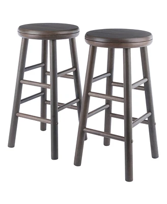 Winsome Trading Shelby Swivel Seat Counter Stool Set, Oyster Gray - 2 Piece