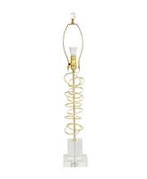 Rosemary Lane 27" Metal Abstract Overlapping Ring Accent Lamp with Elevated Square Glass Base