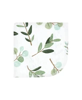 Hudson Baby Infant Girl Flannel Washcloths, Eucalyptus 12Pk, One Size
