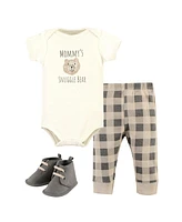Hudson Baby Boys Cotton Bodysuit, Pant and Shoe Set, Short Sleeve
