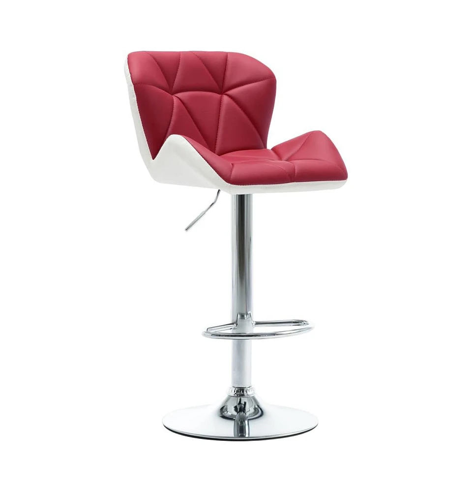 vidaXL Bar Stool Wine Red Faux Leather