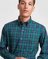 Club Room Men's Plaid Dress Shirt