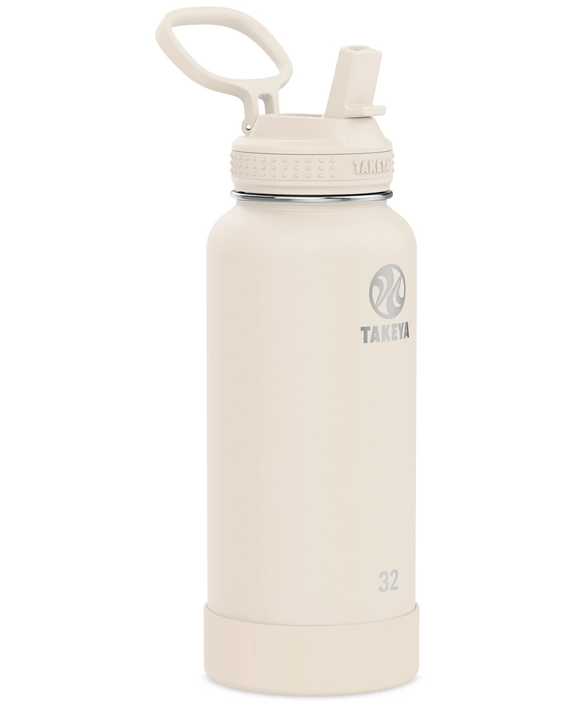 Takeya Actives Straw 32-Oz. Stainless Steel Insulated Bottle