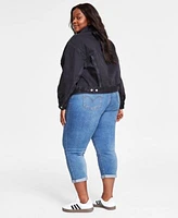 Levis Plus Size 90s Cotton Denim Trucker Jacket Roll Cuff Boyfriend Jeans