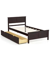 Slickblue Twin Bed Frame with Storage Drawers