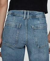 Mango Women's Catherin Culotte High Rise Jeans