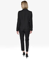 Karl Lagerfeld Paris Women's Pinstriped One-Button Blazer