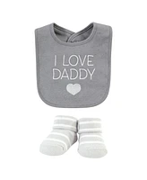 Hudson Baby Cotton Bib and Sock Set