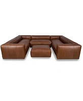 Rutherford Home Amalfy 139" Leather 3-piece sectional