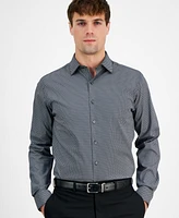 Alfani Men's Slim-Fit Temperature Regulating Geo-Print Dress Shirt, Created for Macy's