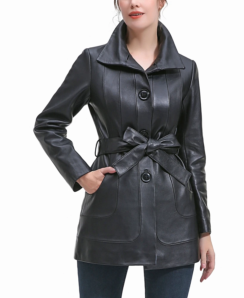 Bgsd Petite Erika Leather Coat