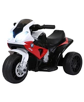 Aosom 6V Kids Motorcycle Licensed Bmw with Headlight, Music, Red