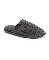 Muk Luks Men's Gavin Scuff Slippers, Charcoal/Dark Grey, Large