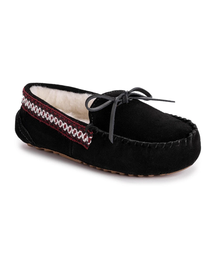 Muk Luks Women's Jane Moccasin, Ebony, 7