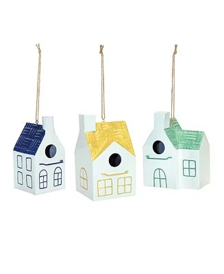 Slickblue Hanging Metal Bird House Garden Decor (Set of 3)