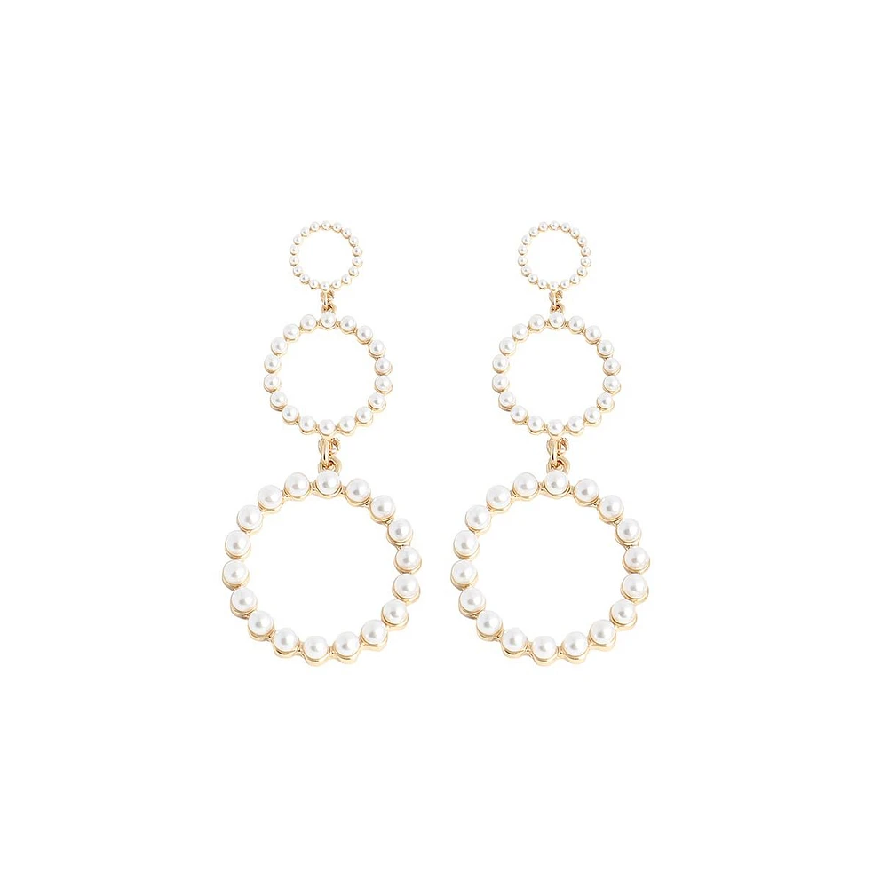 Sohi Women's Snowball Drop Earrings