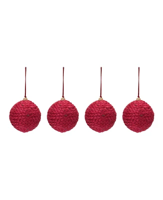 Slickblue Jute Ball Ornament (Set of 4)