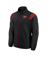 Nike Men's Black Washington Commanders Sideline Woven Logo Full-Zip Jacket