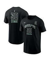 Nike Men's and Women's Breanna Stewart Black New York Liberty Rebel Edition Name Number T-Shirt