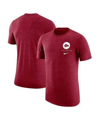 Nike Men's Cardinal Arkansas Razorbacks Retro Tri-Blend T-Shirt