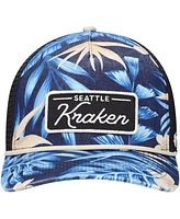 '47 Brand Men's Navy Seattle Kraken Tropicalia Allover Print Trucker Adjustable Hat