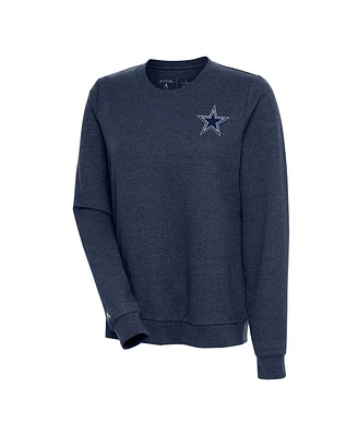 Antigua Women's Heather Navy Dallas Cowboys Logo Action Sweatshirt