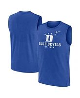 Nike Men's Royal Duke Blue Devils Primetime Legend Lock Up Performance Muscle Tank Top