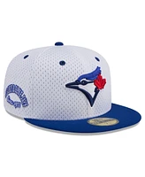 New Era Men's White Toronto Blue Jays Throwback Mesh 59FIFTY Fitted Hat