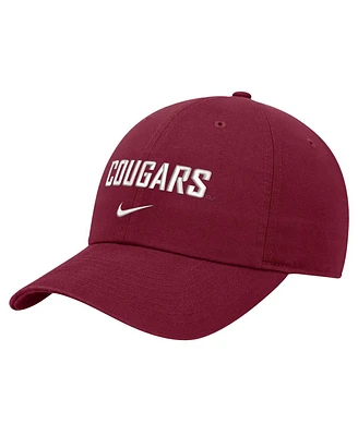 Nike Men's Crimson Washington State Cougars 2024 Sideline Club Adjustable Hat