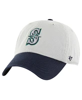 '47 Brand Men's Gray/Navy Seattle Mariners Sure Shot Classic Franchise Fitted Hat