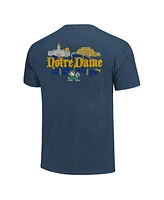 Image One Men's and Women's Navy Notre Dame Fighting Irish Hyper Local Celtic Tartan Campus T-Shirt