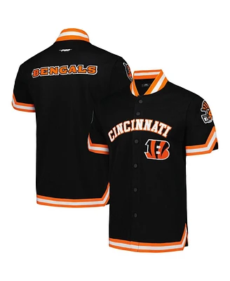 Pro Standard Men's Black Cincinnati Bengals Classic Warm-Up Short Sleeve Full-Snap Jacket