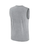 Nike Men's Heather Gray Duke Blue Devils Primetime Legend Lock Up Performance Muscle Tank Top