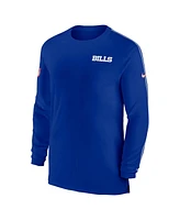 Nike Men's Royal Buffalo Bills Sideline Coach Uv Performance Long Sleeve T-Shirt