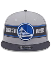 New Era Men's Gray/Charcoal Golden State Warriors 2024 Nba Draft 9FIFTY Snapback Hat