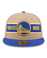 New Era Men's Tan/Royal Golden State Warriors 2024 Nba Draft 59FIFTY Fitted Hat