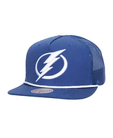 Mitchell & Ness Men's Blue Tampa Bay Lightning Roper Trucker Snapback Hat