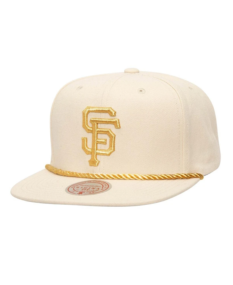 Mitchell & Ness Men's Cream San Francisco Giants Golden Ivory Snapback Hat