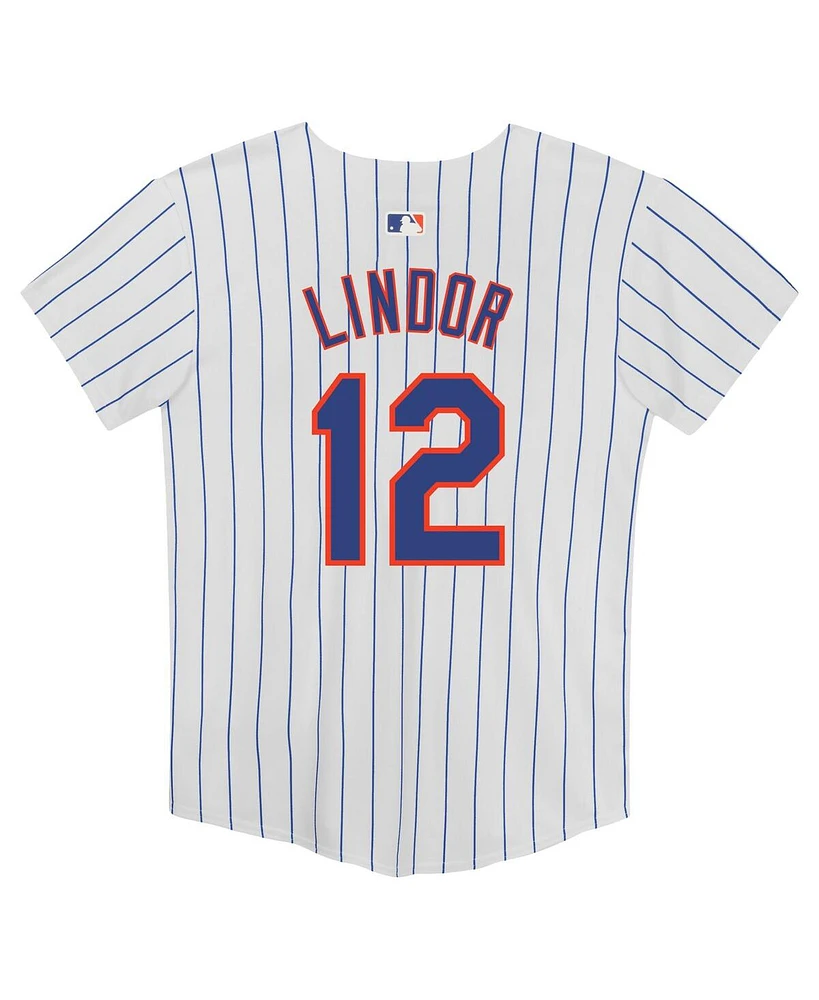 Nike Preschool Francisco Lindor White New York Mets Home Game Jersey